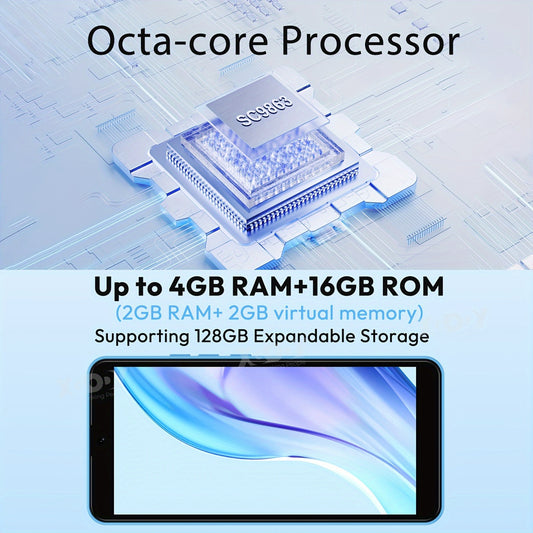 2025 XGODY X32 Unlocked Android Phone with No SIM Card, Featuring Android 14, 4GB RAM (2+2) And 16GB Storage, 4G Capability, Dual SIM Support, 8MP And 5MP Cameras, a 5.5-Inch HD+ Display, 2850Mah Battery, Face ID, GPS